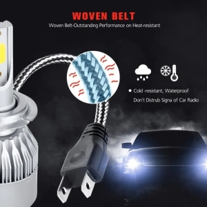 Set 2 becuri auto model C6, soclu H7, putere set 72W - 7600 lumeni - Img 2