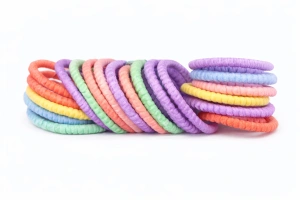 Set 2 cutii accesorii par cu elastic 2 cm, elastic spiralat, elastic subtire si cleme inimioare, multicolor - Img 7