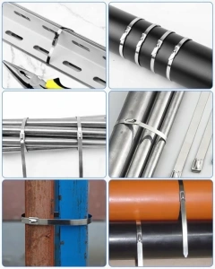 Set 20 coliere metalice inox 450 mm, bride autoblocante din otel inoxidabil, rezistente la rugina si coroziune, pentru fixarea cablurilor, conductelor, tevilor si furtunurilor - Img 8