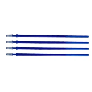 Set 4 rezerve pentru pix, plastic, 13 cm, albastru