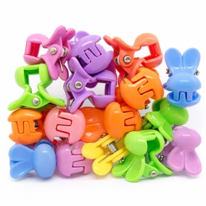 Set accesorii par 25 elastice 1.5 cm, 20 elastice spiralate, 20 elastice textile, 5 cleme ursulet 0.8 cm, multicolor, cutie depozitare - Img 3