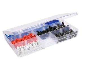 Set cleste sertizare galben-negru 0.25-10 mm² cu trusa 500 pini terminali izolati, ferule multicolore pentru cabluri electrice - Img 3