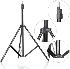 Set iluminare studio cu 2 softbox reglabile, 2 trepiede 200 cm, 2 becuri LED 105W lumina rece, 2 telecomenzi, filet 1/4 - Img 3