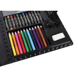 Set pictat si desen, 86 piese, gentuta depozitare tip valiza, 33.5 x 3.5 x 27 cm - complet, colorat si ideal pentru copii pasionati de arta - Img 7