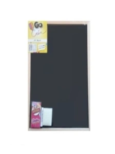 Tabla din lemn pentru copii,desenat si colorat, 40x60 cm, crete,burete si marker incluse - Multicolor - Img 1