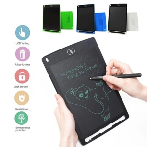 Tableta grafica de desenat pentru copii de 10 inch diagonala, cu buton de stergere si creion - Verde - Img 2