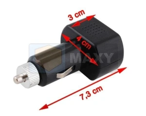 Tester digital pentru baterie auto 12V si 24V, afisaj LED, monitorizare tensiune prin priza bricheta, 7 x 3.9 x 2.7 cm - Img 2