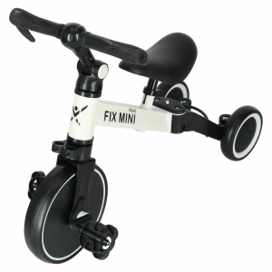 Tricicleta pentru copii, 3 in 1, cu pedale, reglabila, greutate maxima 30 kg, 67 x 47 x 51 cm, alb/negru - Img 10