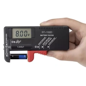 Verificator digital pentru baterii si acumulatori, LCD, negru, 11 x 6 x 2.5 cm, compatibil AA, AAA, 9V si Li-Ion - Img 6
