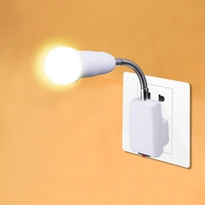 Adaptor dulie E27 cu intrerupator fara fir, convertor pentru becuri LED, reglabil 360 grade, usor de instalat, pentru bucatarie, sufragerie, restaurante si cafenele, plastic, alb - Img 5