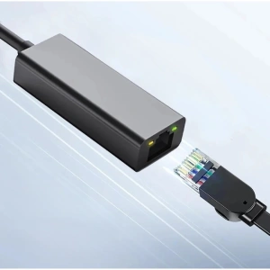 Adaptor USB-RJ45, Ethernet, 1000 Mbps, USB 3.0/2.0, Plug&Play, aluminiu, pentru tableta, PC, laptop, argintiu, 2.3 x 15.8 cm - Img 2