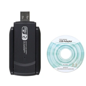 Adaptor wireless USB dual band 2.4 si 5 GHz, 1200 Mbps, USB 3.0, antene externe, culoare neagra - Img 3
