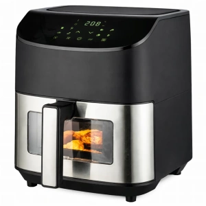 Air Fryer 6L cu fereastra de vizualizare, 1500W, 8 programe inteligente, panou tactil digital, temperatura reglabila 80-200°C, negru - Img 8