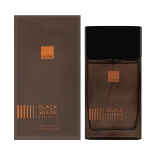 Apă de toaletă Avon Black Suede Touch pentru bărbați 100 ml - parfum oriental-condimentat cu note de ghimbir, piper și vanilie, pentru bărbatul elegant și încrezător