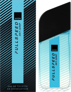 Apă de toaletă Avon Full Speed Sky Jump pentru bărbați 100 ml - parfum aromatic-fresh cu note de bergamotă, lavandă și mosc, pentru bărbatul aventuros și energic