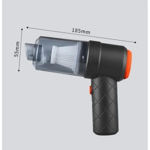 Aspirator auto, portabil, 2 in 1, aspirare si suflare, tip pistol, putere aspirare 5500 Pa, incarcare USB, negru - Img 8