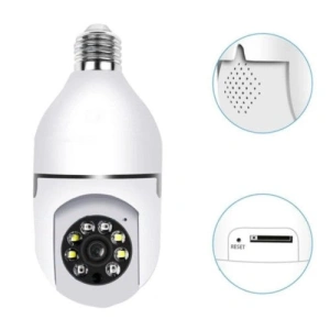 Camera de supraveghere wifi,senzori miscare,conectare Android,iOS,soclu bec E27 - Img 2
