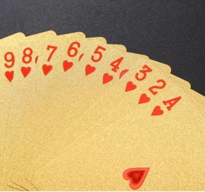 Carti de joc premium, rezistente si durabile la apa, suflate cu aur de 24k, poker, petreceri, ocazii speciale - Img 5