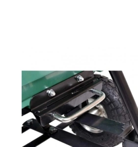 Carucior basculabil de curte,gradina,cadru metalic si cuva din material rezistent,sarcina maxima 250 kg - Verde - Img 7