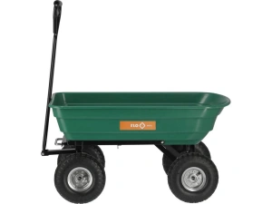 Carucior basculabil de curte, gradina, volum cuva 75l, cadru metalic si cuva din material rezistent, sarcina maxima 200 kg - Img 5