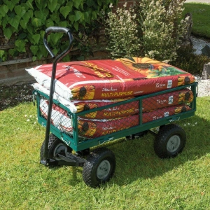 Carucior de gradina cu laterale rabatabile sarcina max 250 kg + husa textil - Img 6