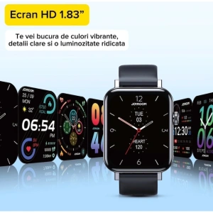 Ceas smartwatch, JR-FT5, monitorizare sport, rezistent apa, wireless, ecran HD 1.83'', apelare Bluetooth, microfon, negru - Img 6