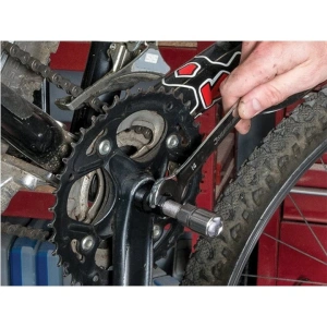Cheie extractoare pentru pedale bicicleta, din otel, compatibil cheie 15, lungime 8.5 cm, patrata, negru/argintiu - Img 7