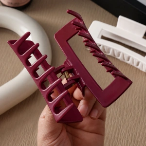 Clama par visinie 10.3 x 5 cm, cleste rezistent din plastic rigid, accesoriu pentru prinderea parului lung si des - Img 4