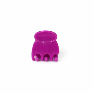 Clema par mini mov 1.5 cm plastic cu arc metalic 1 bucata accesoriu discret - Img 1