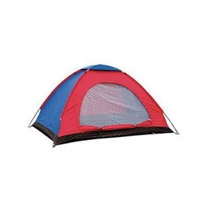 Cort camping cu plasa anti insecte,pentru 2-3 persoane,190x190x123 cm - Albastru/Rosu - Img 4