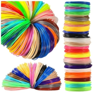 Creion 3D albastru set complet cu filament PLA 1.75 mm 110 m, 20 culori, suport silicon, sabloane, degetare, LCD, compatibil PLA ABS, temperatura reglabila 60-230°C, motor metalic, duza ceramica, USB - Img 4