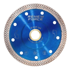 Disc diamantat profesional pentru portelan, gresie, ceramica si piatra, 125 mm, taiere uscata, albastru
