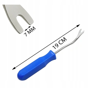Extractor clipsuri auto 19 cm, levier profesional pentru demontare tapiterie, panouri si ornamente, varf metalic in U, maner ergonomic - Img 5
