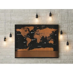 Harta razuibila a lumii pentru copii si pasionati de calatorii,82x59 cm - Multicolor - Img 2