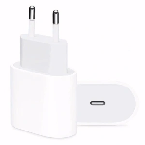 Incarcator retea USB Type-C, fast charge 20W, compact, universal, design alb, compatibil cu smartphone-uri si tablete, ideal pentru calatorii