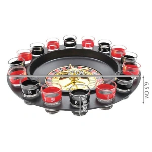 Joc Ruleta cu pahare pentru shot-uri,distractie,petreceri,29 cm diametru,16 pahare - Img 3