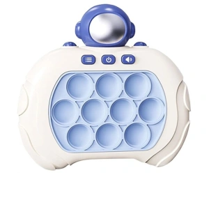 Jucarie Pop It, model astronaut, antistres, 4 moduri de joc, pentru copii si adulti, albastru