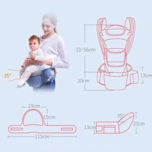 Marsupiu ergonimic,multifunctional pentru bebelusi,15in1,greutate maxima 25 kg - Albastru deschis - Img 5