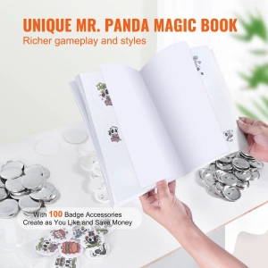 Masina de facut insigne 32 mm, kit complet 500 piese, matrita inclusa, ideal pentru branding, activitati creative si proiecte DIY - Img 5