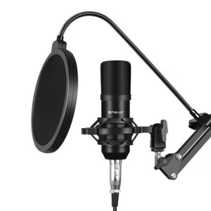 Microfon cu condensator, de studio, compatibil cu Android si iOS, otel/aliaj de zinc, negru - Img 9