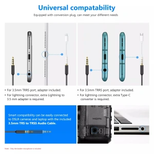 Microfon Lavalier Neewer omnidirecțional Plug & Play, microfon de înregistrare - Img 3