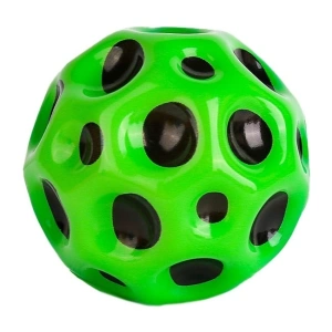 Minge antistres, saltareata, jucarie pentru copii, poliuretan, diametru 6.6 cm, elastica, rezistenta, verde