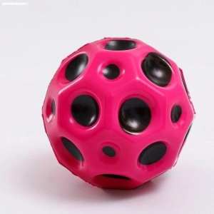 Minge antistres, saltareata, poliuretan, jucarie pentru copii, 6.6 cm, elastica, rezistenta, roz - Img 2