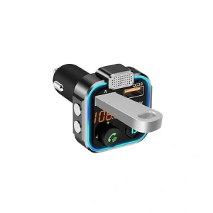 Modulator FM Bluetooth auto universal, diverse functii, Q.C. 3.0, incarcare 20W - Negru - Img 2