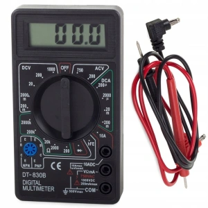 Multimetru digital DT-830B, cu ecran LCD, sonde de test incluse, alimentare 9V, negru - aparat profesional de masurare electrica - Img 5