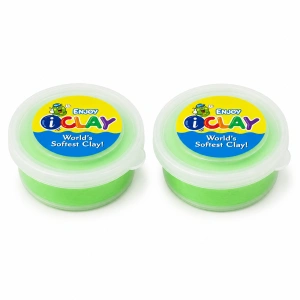 Pachet 2 plastiline cu uscare la aer, culoare neon vibranta, 2 x 18 g, verde neon