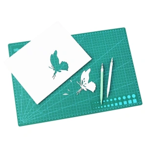 Plansa autovindecabila pentru taiat format A3, fata-verso, grosime 3 mm, scara clara pentru croitorie, crafting, modelism si proiecte DIY, 30x45 cm, verde - Img 8