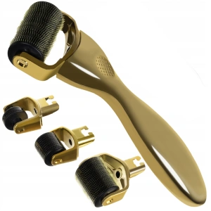 Rola Dermatologica 3 in 1 - Capete Detasabile, Masaj Facial, Regenerarea Pielii, 0,25/0,5/1,5 mm