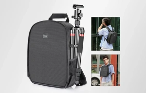 Rucsac Foto Profesional pentru Aparat Foto DSLR/SLR si Accesorii, 20L, Compartimente Modulare, Interior Captusit, 300 x 140 x 370 mm, Negru - Img 3