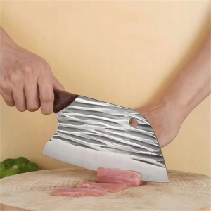 Satar de bucatarie, otel inoxidabil/lemn, maner ergonomic, 25 cm - Img 11